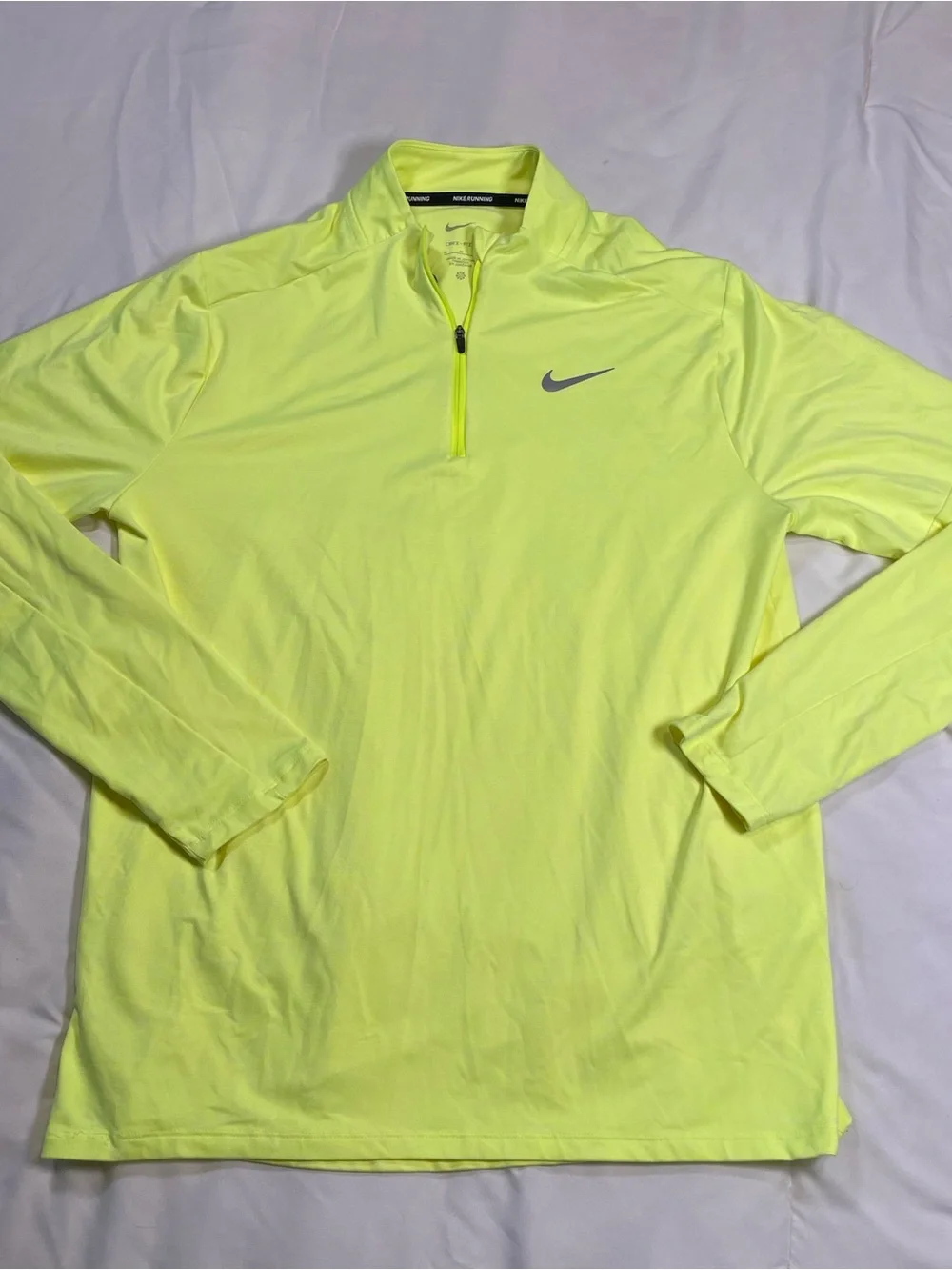 ✨ Nike Dri-FIT Running Quarter-Zip Pullover | Women’s Medium | Volt Neon Yellow - Picture 2 of 10